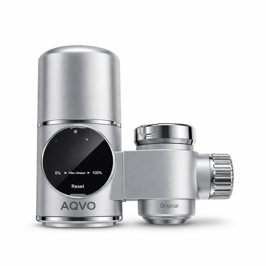 AQVO tap filter with smart filter-life display