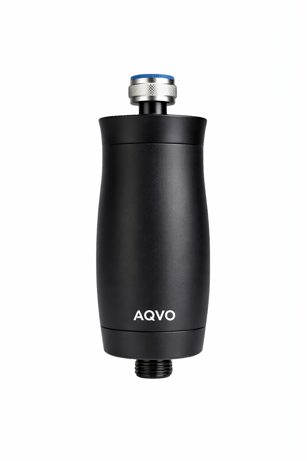 AQVO shower filter installed in modern bathroom — chlorine filter for healthier skin and hair